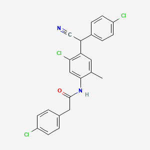 N-{5-chloro-4-[(4-chlorophenyl)(cyano)methyl]-2-methylphenyl}-2-(4-chlorophenyl)acetamide