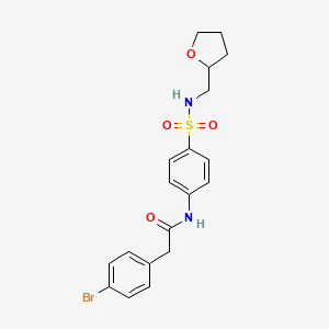 2-(4-bromophenyl)-N-{4-[(tetrahydrofuran-2-ylmethyl)sulfamoyl]phenyl}acetamide