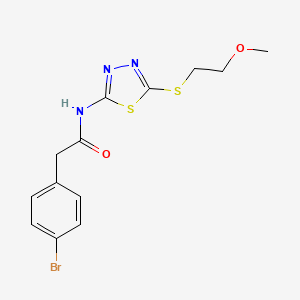 2-(4-bromophenyl)-N-{5-[(2-methoxyethyl)sulfanyl]-1,3,4-thiadiazol-2-yl}acetamide