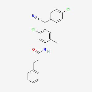 N-{5-chloro-4-[(4-chlorophenyl)(cyano)methyl]-2-methylphenyl}-3-phenylpropanamide