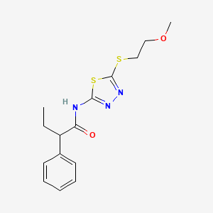 N-{5-[(2-methoxyethyl)sulfanyl]-1,3,4-thiadiazol-2-yl}-2-phenylbutanamide