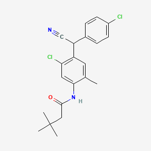 N-{5-chloro-4-[(4-chlorophenyl)(cyano)methyl]-2-methylphenyl}-3,3-dimethylbutanamide