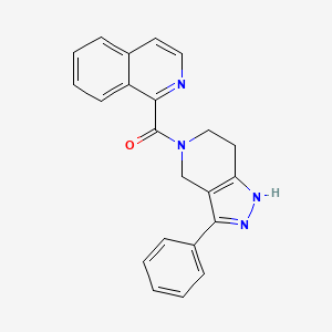 molecular formula C22H18N4O B4153194 Isoquinolin-1-yl-(3-phenyl-1,4,6,7-tetrahydropyrazolo[4,3-c]pyridin-5-yl)methanone 