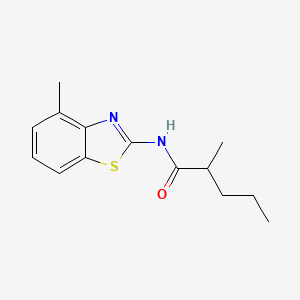 molecular formula C14H18N2OS B4153203 2-methyl-N-(4-methyl-1,3-benzothiazol-2-yl)pentanamide 