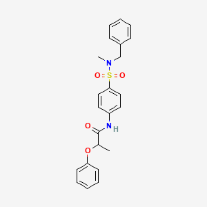 molecular formula C23H24N2O4S B4153219 N-{4-[benzyl(methyl)sulfamoyl]phenyl}-2-phenoxypropanamide 