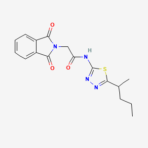 molecular formula C17H18N4O3S B4153225 2-(1,3-dioxo-1,3-dihydro-2H-isoindol-2-yl)-N-[5-(pentan-2-yl)-1,3,4-thiadiazol-2-yl]acetamide 