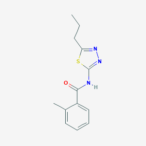 molecular formula C13H15N3OS B415323 2-methyl-N-(5-propyl-1,3,4-thiadiazol-2-yl)benzamide 