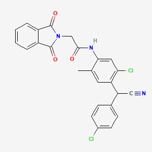 N-{5-chloro-4-[(4-chlorophenyl)(cyano)methyl]-2-methylphenyl}-2-(1,3-dioxo-1,3-dihydro-2H-isoindol-2-yl)acetamide