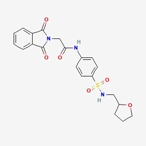 molecular formula C21H21N3O6S B4153237 2-(1,3-DIOXO-2,3-DIHYDRO-1H-ISOINDOL-2-YL)-N-(4-{[(OXOLAN-2-YL)METHYL]SULFAMOYL}PHENYL)ACETAMIDE 