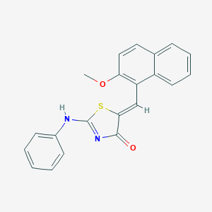 (5Z)-2-anilino-5-[(2-methoxynaphthalen-1-yl)methylidene]-1,3-thiazol-4-one