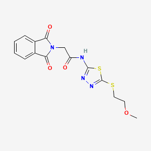 2-(1,3-DIOXO-2,3-DIHYDRO-1H-ISOINDOL-2-YL)-N-{5-[(2-METHOXYETHYL)SULFANYL]-1,3,4-THIADIAZOL-2-YL}ACETAMIDE