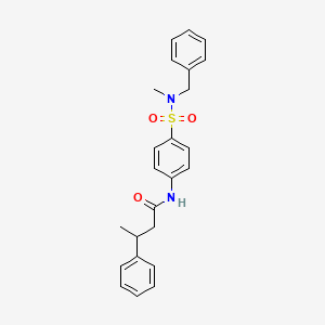 molecular formula C24H26N2O3S B4153246 N-{4-[benzyl(methyl)sulfamoyl]phenyl}-3-phenylbutanamide 