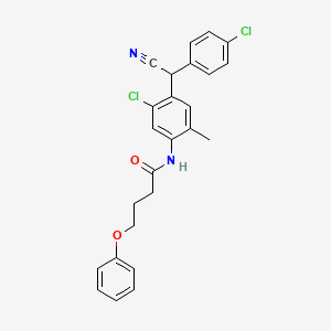 N-{5-chloro-4-[(4-chlorophenyl)(cyano)methyl]-2-methylphenyl}-4-phenoxybutanamide