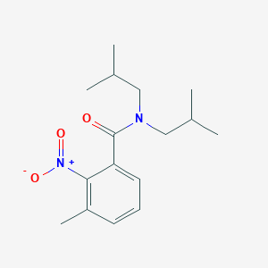 3-methyl-N,N-bis(2-methylpropyl)-2-nitrobenzamide