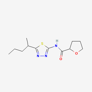 N-[5-(1-methylbutyl)-1,3,4-thiadiazol-2-yl]tetrahydro-2-furancarboxamide