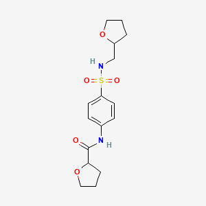 molecular formula C16H22N2O5S B4153330 N-{4-[(tetrahydrofuran-2-ylmethyl)sulfamoyl]phenyl}tetrahydrofuran-2-carboxamide 