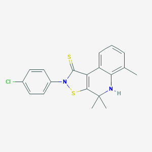 2-(4-chlorophenyl)-4,4,6-trimethyl-4,5-dihydroisothiazolo[5,4-c]quinoline-1(2H)-thione
