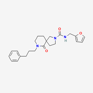 N-(furan-2-ylmethyl)-6-oxo-7-(3-phenylpropyl)-2,7-diazaspiro[4.5]decane-2-carboxamide