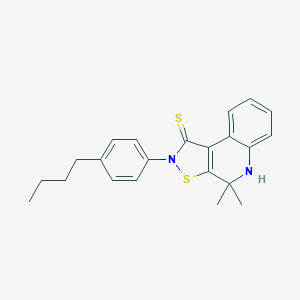 molecular formula C22H24N2S2 B415337 2-(4-butylphenyl)-4,4-dimethyl-4,5-dihydroisothiazolo[5,4-c]quinoline-1(2H)-thione CAS No. 331676-56-3