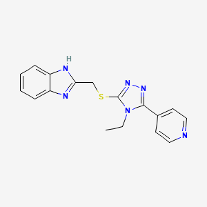 2-({[4-ethyl-5-(pyridin-4-yl)-4H-1,2,4-triazol-3-yl]sulfanyl}methyl)-1H-benzimidazole