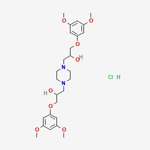 1-(3,5-Dimethoxyphenoxy)-3-[4-[3-(3,5-dimethoxyphenoxy)-2-hydroxypropyl]piperazin-1-yl]propan-2-ol;hydrochloride