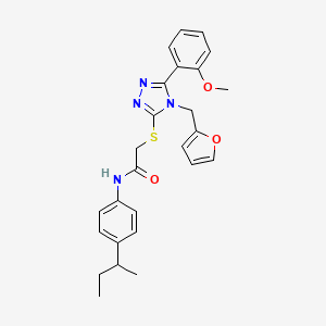 molecular formula C26H28N4O3S B4153415 N-(4-sec-butylphenyl)-2-{[4-(2-furylmethyl)-5-(2-methoxyphenyl)-4H-1,2,4-triazol-3-yl]thio}acetamide 