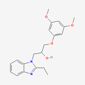 molecular formula C20H24N2O4 B4153418 1-(3,5-dimethoxyphenoxy)-3-(2-ethyl-1H-benzimidazol-1-yl)-2-propanol 