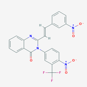 2-(2-{3-nitrophenyl}vinyl)-3-[4-nitro-3-(trifluoromethyl)phenyl]-4(3H)-quinazolinone