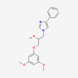 molecular formula C20H22N2O4 B4153433 1-(3,5-dimethoxyphenoxy)-3-(4-phenyl-1H-imidazol-1-yl)-2-propanol 