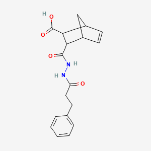 molecular formula C18H20N2O4 B4153457 3-[(3-Phenylpropanoylamino)carbamoyl]bicyclo[2.2.1]hept-5-ene-2-carboxylic acid 