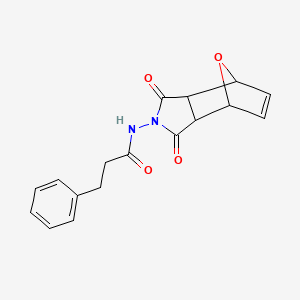 N-(3,5-dioxo-10-oxa-4-azatricyclo[5.2.1.0~2,6~]dec-8-en-4-yl)-3-phenylpropanamide