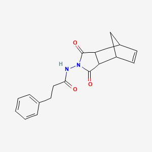 molecular formula C18H18N2O3 B4153467 N-(3,5-dioxo-4-azatricyclo[5.2.1.0~2,6~]dec-8-en-4-yl)-3-phenylpropanamide 