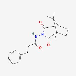 3-phenyl-N-(1,8,8-trimethyl-2,4-dioxo-3-azabicyclo[3.2.1]octan-3-yl)propanamide