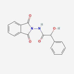 molecular formula C16H12N2O4 B4153470 N-(1,3-dioxoisoindol-2-yl)-2-hydroxy-2-phenylacetamide 