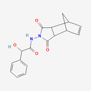 molecular formula C17H16N2O4 B4153471 N-(3,5-dioxo-4-azatricyclo[5.2.1.0~2,6~]dec-8-en-4-yl)-2-hydroxy-2-phenylacetamide 