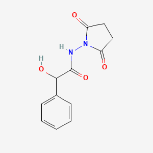 molecular formula C12H12N2O4 B4153479 N-(2,5-dioxopyrrolidin-1-yl)-2-hydroxy-2-phenylacetamide 