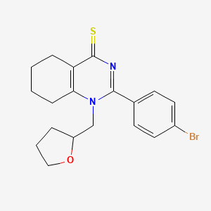 molecular formula C19H21BrN2OS B4153490 2-(4-Bromophenyl)-1-(oxolan-2-ylmethyl)-5,6,7,8-tetrahydroquinazoline-4-thione 