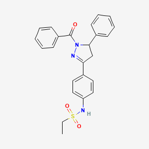 N-[4-(1-benzoyl-5-phenyl-4,5-dihydro-1H-pyrazol-3-yl)phenyl]ethanesulfonamide