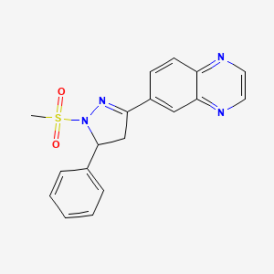 6-[1-(methylsulfonyl)-5-phenyl-4,5-dihydro-1H-pyrazol-3-yl]quinoxaline