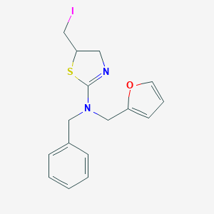 molecular formula C16H17IN2OS B415359 N-benzyl-N-(2-furylmethyl)-N-[5-(iodomethyl)-4,5-dihydro-1,3-thiazol-2-yl]amine 