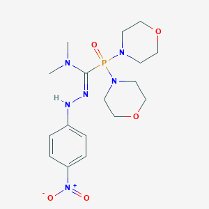 molecular formula C17H27N6O5P B415362 N'-{4-nitrophenyl}-N,N-dimethyldi(4-morpholinyl)phosphinecarbohydrazonamide oxide 