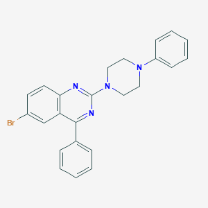 molecular formula C24H21BrN4 B415363 6-Bromo-4-phenyl-2-(4-phenylpiperazin-1-yl)quinazoline CAS No. 312614-81-6