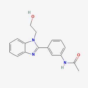 molecular formula C17H17N3O2 B4153634 N-{3-[1-(2-hydroxyethyl)-1H-benzimidazol-2-yl]phenyl}acetamide 