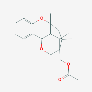 molecular formula C20H26O4 B415364 [1,3,4a-trimethyl-4,4a,9,9a-tetrahydro-1H-9,2-(epoxymethano)xanthen-2(3H)-yl]methyl acetate 