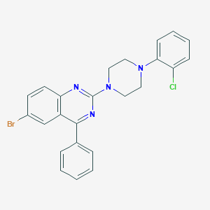 molecular formula C24H20BrClN4 B415365 6-Bromo-2-[4-(2-chlorophenyl)piperazin-1-yl]-4-phenylquinazoline CAS No. 324759-78-6