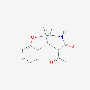 molecular formula C14H15NO3 B4153683 12-Acetyl-9-methyl-8-oxa-10-azatricyclo[7.3.1.02,7]trideca-2,4,6-trien-11-one 