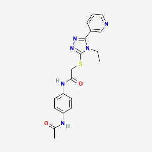 N-[4-(acetylamino)phenyl]-2-{[4-ethyl-5-(pyridin-3-yl)-4H-1,2,4-triazol-3-yl]sulfanyl}acetamide