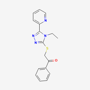 2-{[4-ethyl-5-(pyridin-2-yl)-4H-1,2,4-triazol-3-yl]sulfanyl}-1-phenylethanone