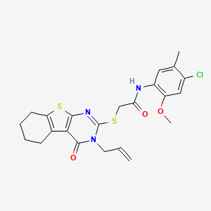 2-[(3-allyl-4-oxo-3,4,5,6,7,8-hexahydro[1]benzothieno[2,3-d]pyrimidin-2-yl)thio]-N-(4-chloro-2-methoxy-5-methylphenyl)acetamide