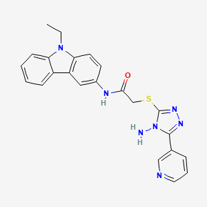 2-(4-amino-5-(3-pyridyl)(1,2,4-triazol-3-ylthio))-N-(9-ethylcarbazol-3-yl)acet amide